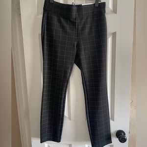 **NWT** Ann Taylor Factory Black Window Pane Side Zip Pants Size Medium
